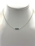 Blue Faceted Diamond Necklace, Sterling Silver | DK Originals Jewelry