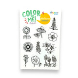 A Brighter Year | Color Your Own Wildflowers High Quality Compatible Stickers