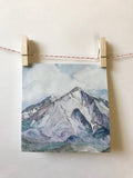 Argus Art Studio - Spring on Mount Sopris Watercolor Greeting Card: 4" x 6"