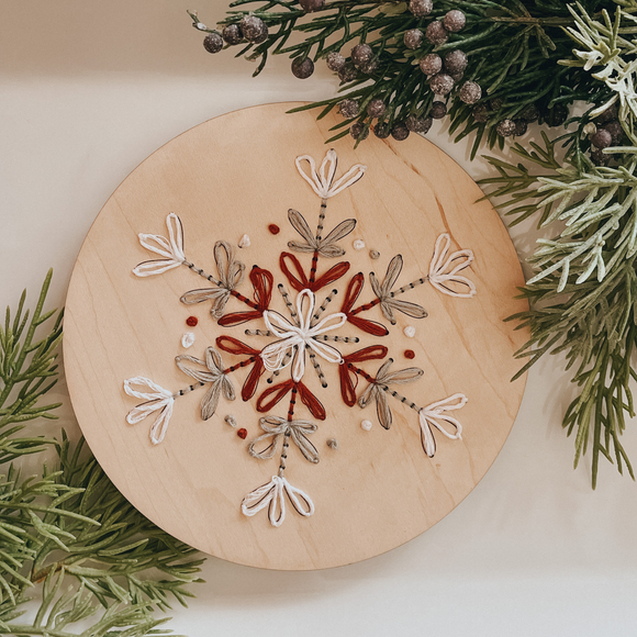 The HNB House | Loopy Snowflake Embroidery DIY Kit