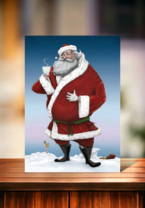 Mark Ludy Art Books & Games - Sippin’ Santa | Greeting Card