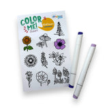 A Brighter Year | Color Your Own Wildflowers High Quality Compatible Stickers