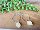 DK | Button Pearl with Argentium Silver earrings