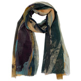 Chinar | Trinity green and gold scarf