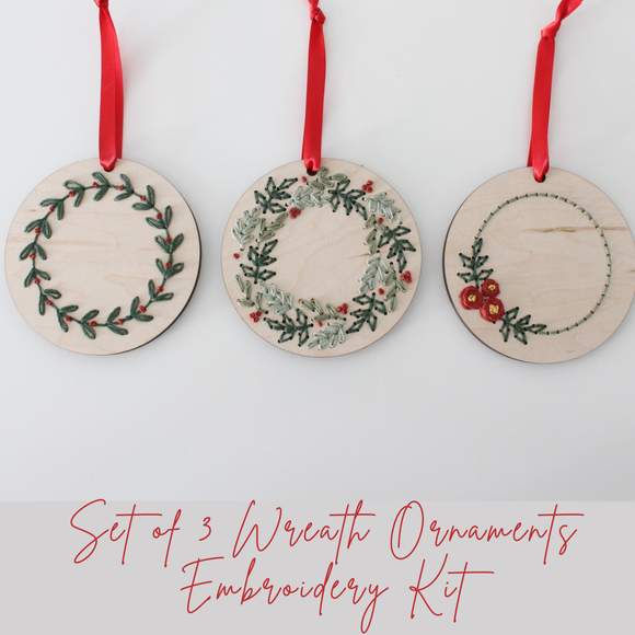 The HNB House | Wreath Ornament DIY Embroidery Kit