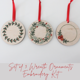 The HNB House | Wreath Ornament DIY Embroidery Kit