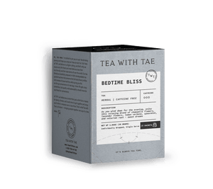 Tea with Tae - Bedtime Bliss Sleep Tea Box (15 wrapped pyramid tea bags)