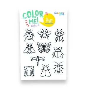 A Brighter Year | Color Your Own Bug High-quality Sticker for Kids & Baby