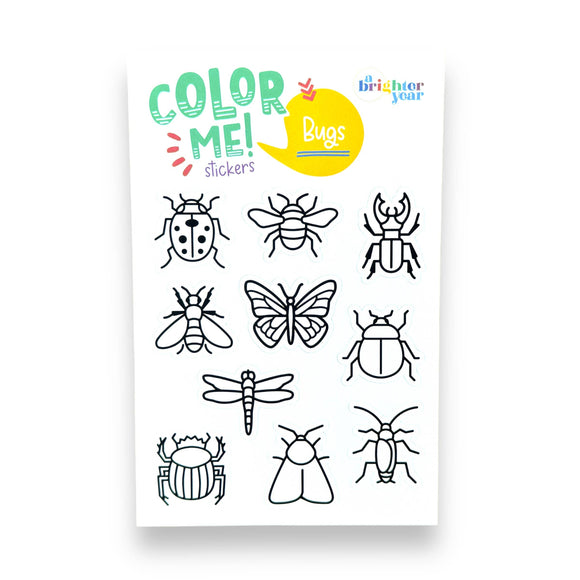 A Brighter Year | Color Your Own Bug High-quality Sticker for Kids & Baby