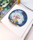 Argus Art Studio - Cozy Mouse Greeting Card