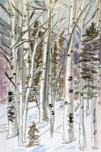 Diana Wright | Winter Aspen Card with Envelope