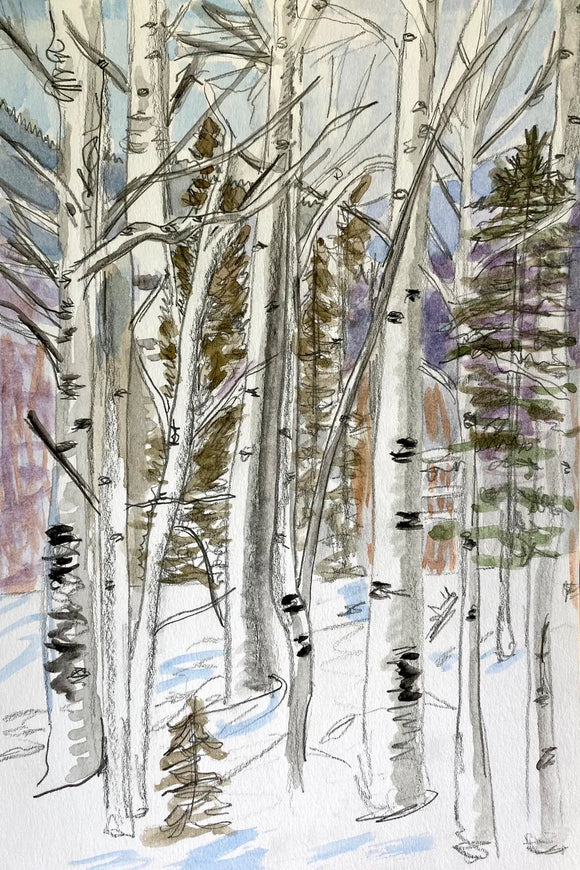 Diana Wright | Winter Aspen Card with Envelope