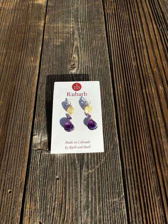 RuBarb | E19 Amethyst earrings