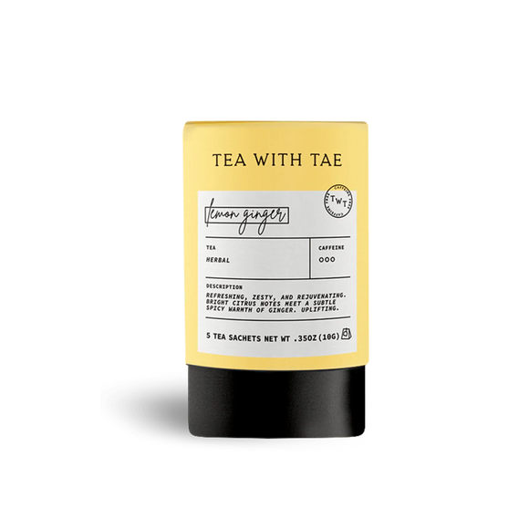 Tea with Tae | Lemon Ginger Tea Mini Tube Gift (5 tea bags)