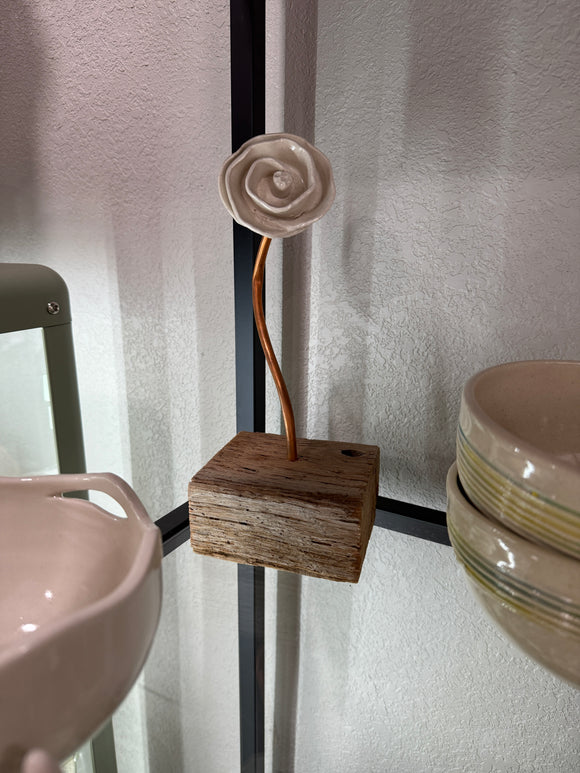 Sally Spear Pottery | Flower sculpture