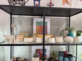 Sally Spear Pottery | small stripped dipping bowl