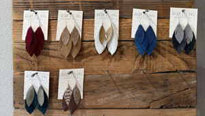 Avian Designs | Large Double Layer Leather Earrings