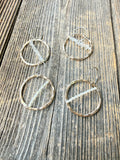 DK | 14k gf Circled Pearl or Herkimer Earrings