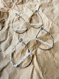 DK | 14k gf teardrop with Herkimer Diamonds Earrings