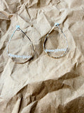 DK | 14k gf teardrop with Herkimer Diamonds Earrings