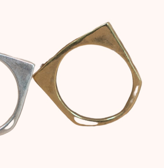 Dante Perozzi Jewelry | Thin Corner Brass Ring