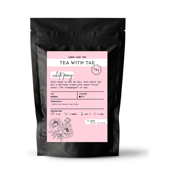 Tea with Tae - White Peony Loose Leaf Tea Pouch (2 oz.)