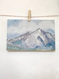 Argus Art Studio - Spring on Mount Sopris Watercolor Greeting Card: 4" x 6"