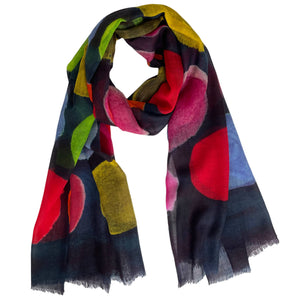 Chinar | Madison, Navy/Multi Dots Scarf