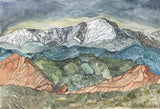 Argus Art Studio - Pikes Peak Greeting Cards: 4" x 4"