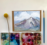 Argus Art Studio - Spring on Mount Sopris Watercolor Greeting Card: 4" x 6"