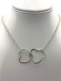 Two Heart Sterling Silver Handmade Necklace | DK Originals Jewelry