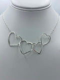 Two Heart Sterling Silver Handmade Necklace | DK Originals Jewelry
